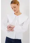 Şık Bebe Yaka Gömlek - Beyaz