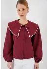Bebe Yaka Gömlek 20314 - Bordo