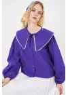 Bebe Yaka Gömlek 20314 - Mor