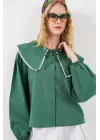 Bebe Yaka Gömlek 20314 - Zümrüt Yeşili