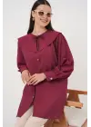Şık Uzun Tunik Bordo