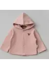 Bebitof Kapüşonlu Bebek Hırka 80153 Pudra