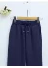 Beli Bağcıklı Dar Paça Pantolon  -Laci