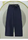 Beli Lastikli Bağlamalı  Bol Paça Pantolon  -Laci