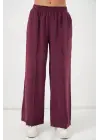 Beli Lastikli Bol Paça Pantolon 30087 - Bordo