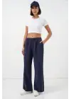 Beli Lastikli Bol Paça Pantolon 30087 - Lacivert