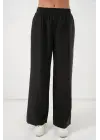 Beli Lastikli Bol Paça Pantolon 30087 - Siyah