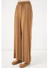 Beli Lastikli Bol Paça Pantolon 30087 - Taba