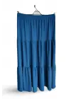 Beli Lastikli Bürümcek Kumaş Etek Anne Eteği Uzun Namaz Eteği Lacivert 44-52 beden
