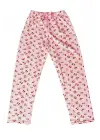Beli Lastikli Mevsimlik Viskon Penye Pantolon Pembe
