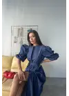 Benorra KARPUZ KOL ELBİSE - İndigo