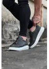 Erkek Gri Cilt Casual Ayakkabı