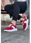 Omarı Kırmızı Süet Erkek Casual Ayakkabı