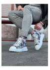 Omarı Beyaz Askeri Stil Yarım Bilek Casual Ayakkabı