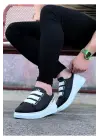 Omarı Siyah Beyaz Kalın Taban Casual Erkek Ayakkabı