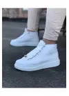 Tarz Beyaz Sneakers Yarım Bilek Bot