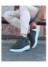 Omarı Haki Bağcıklı Yarım Bilek Sneakers