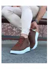 Omarı Taba Renkli Bağcıklı Yarım Bilek Sneakers