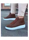Omarı Taba Renkli Bağcıklı Yarım Bilek Sneakers