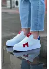 Omarı Beyaz Kırmızı Erkek Casual Ayakkabı