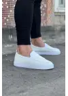 Omarı Beyaz Triko Erkek Casual Babet Ayakkabı