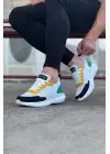 Omarı Beyaz Füme Erkek Spor Ayakkabı