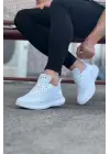 Yenilikçi Beyaz Triko Erkek Spor Ayakkabı