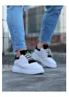 Omarı Beyaz Siyah Erkek Casual Ayakkabı