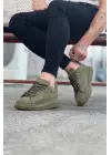 Modern Haki Süet Erkek Ayakkabı