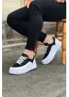 Omarı Rahatlık ve Tarzın Buluştuğu Siyah Beyaz Erkek Casual Ayakkabı
