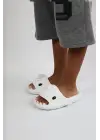 Omarı Ortopedik Beyaz Shark Slide Terlik - Unisex Çocuklar İçin