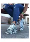 Yaratıcı Siyah Beyaz Boyalı Erkek Casual Ayakkabı