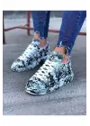Yaratıcı Siyah Beyaz Boyalı Erkek Casual Ayakkabı