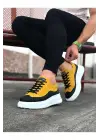 Omarı Stil Sahibi Siyah Sarı Erkek Ayakkabı