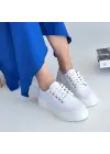 Omarı Trendsetter Beyaz Keten Bağcıklı Spor Ayakkabı