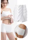 Omarı Dikişsiz Görünmez Mini Şort Boxer - 4 Adet Beyaz