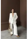 Beyaz Oversize Müslin Takım
