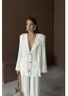 Beyaz Oversize Müslin Takım