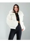 Omarı Yumuşak Peluş Kış Ceketi
