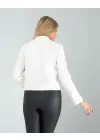Omarı Modern Beyaz Süet Ceket