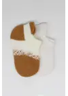 Omarı Yumuşak Penye 2li Sneakers Çorap Seti - Ekru Hardal Renkli