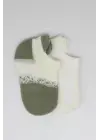 Omarı Rahat ve Şık 2Li Penye Sneakers Çorap Nil Ekru