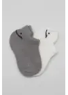 Omarı Modern ve Rahat 2Li Sneakers Penye Çorap