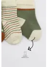 Omarı Renkli Penye Kız Çocuk Çorap Seti
