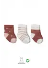 Omarı 3lü Penye Kız Çocuk Soket Çorap Seti - Pudra Renkli