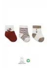 Omarı Yumuşak ve Rahat 3Lü Penye Çorap Seti - Kiremit