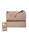 Omarı Müslin Battaniye 120x120 Cm Bej Elegan Şıklık