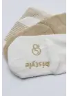 Omarı Kaymaz Penye Soket Çorap Seti - Bej - 3lü Paket