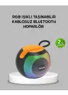 Bluetooth 5.0 Hoparlör – Rgb Işıklı, Güçlü Bas Ve 360° Surround Ses