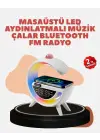Bluetooth 5.0 Kablosuz Şarj Rampalı Fm Radyo Ve Rgb Işıklı Hoparlör